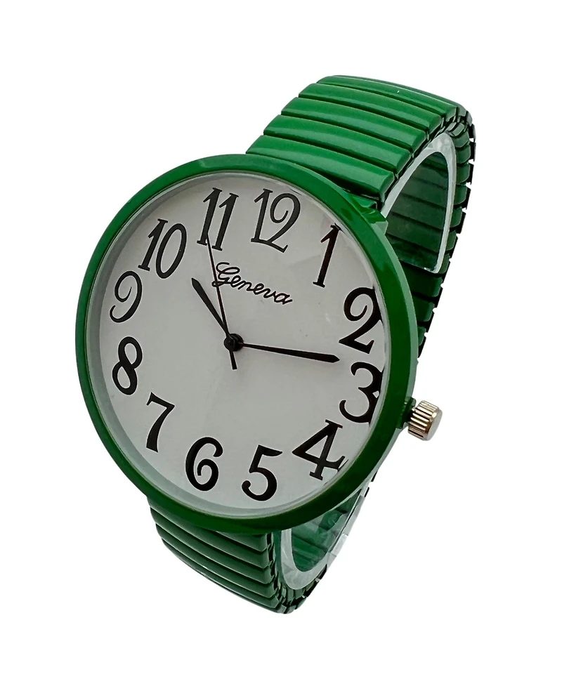 Olivia Pratt Green Big Face Fun Colors Women Watch
