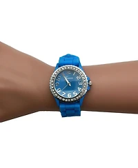 Olivia Pratt Every Day Silicone and Rhinestones Colorful Women Watch