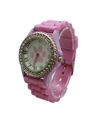 Olivia Pratt Lavender Every Day Silicone Paw and Rhinestones Colorful Women Watch