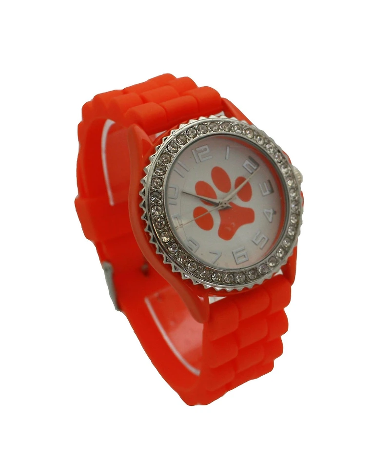 Olivia Pratt Every Day Silicone Paw and Rhinestones Colorful Women Watch