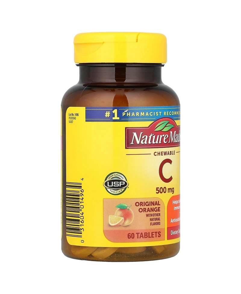 Nature Made Vitamin C Chewable Orange 500 mg