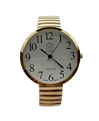 Olivia Pratt Gold Stretch Band Big Face Shiny Colors Women Watch