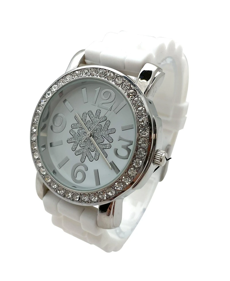 Olivia Pratt White Merry Christmas Silicone Band Themed Women Watch