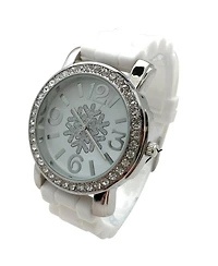 Olivia Pratt White Merry Christmas Silicone Band Themed Women Watch