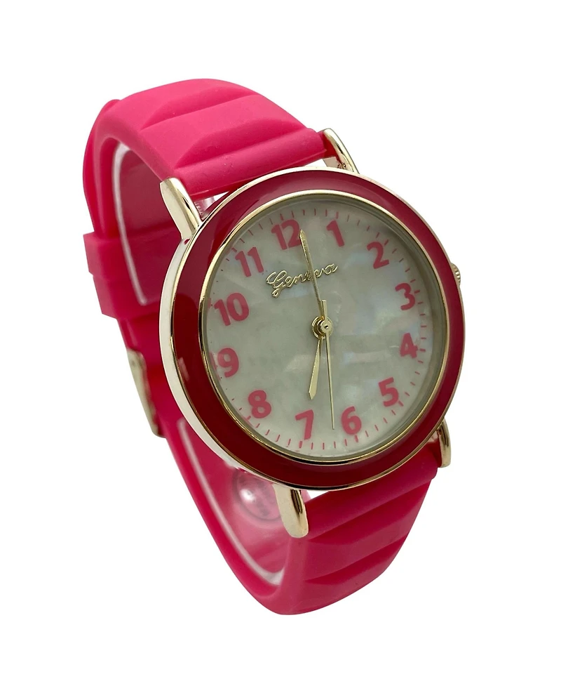 Olivia Pratt Solid Vibrant Color Everyday Silicone Women Watch