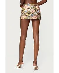 Edikted Women's Naama Sequin Mini Skort