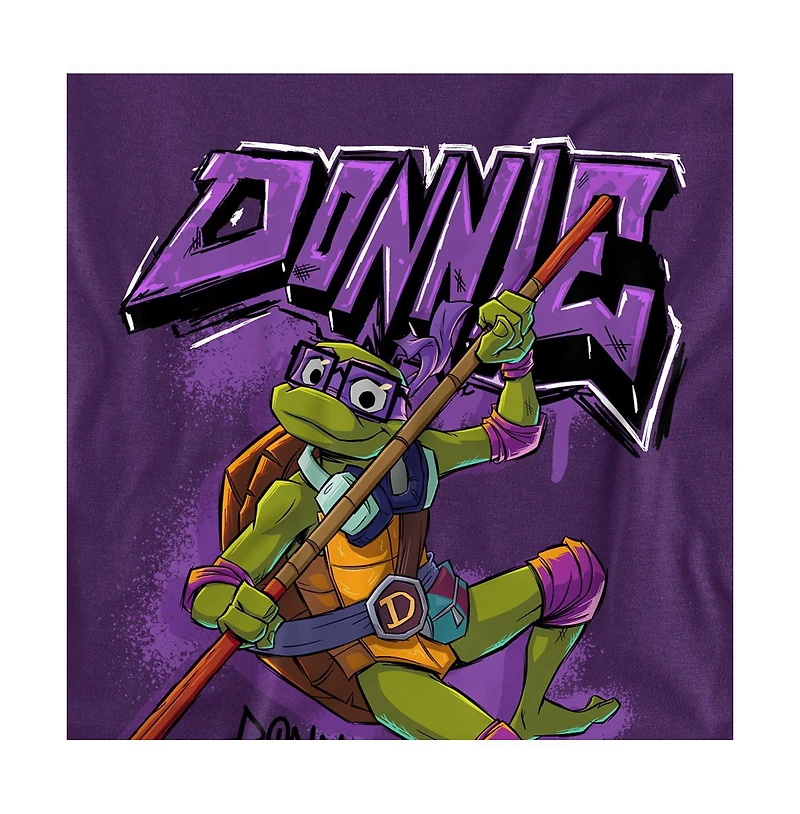 Logovision Men's Tales Of The Teenage Mutant Ninja Turtles Donnie Graffiti T-Shirt