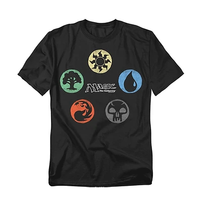 Logovision Men's Magic The Gathering 5 Colors T-Shirt