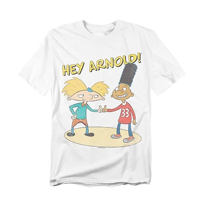 Logovision Men's Hey Arnold And Gerald With Logo T-Shirt