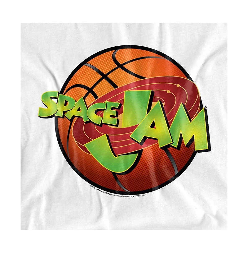 Logovision Men's Space Jam Basketball Logo T-Shirt