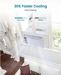 gaomon 5,000 Btu Window-Mounted Air Conditioner - Mechanical Controls, Temperature Control, Perfect for Small Bedrooms, Living Rooms, Home Offices