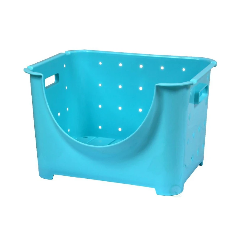 Basicwise Stackable Plastic Storage Container