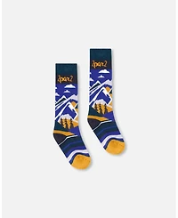Deux par Deux Baby Boys Winter Ski Socks with Merino Wool Deep Teal
