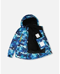 Deux par Boy Two-Piece Play Snowsuit Bright Orange