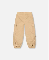Deux par Girl Parachute Corduroy Pants with Cargo Pockets Light Pecan Brown - Toddler|Child
