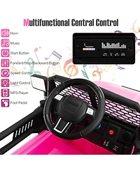 Akiudex 12V Kids Ride On Truck with Remote Control Music and Lights for Ages 3 to 7