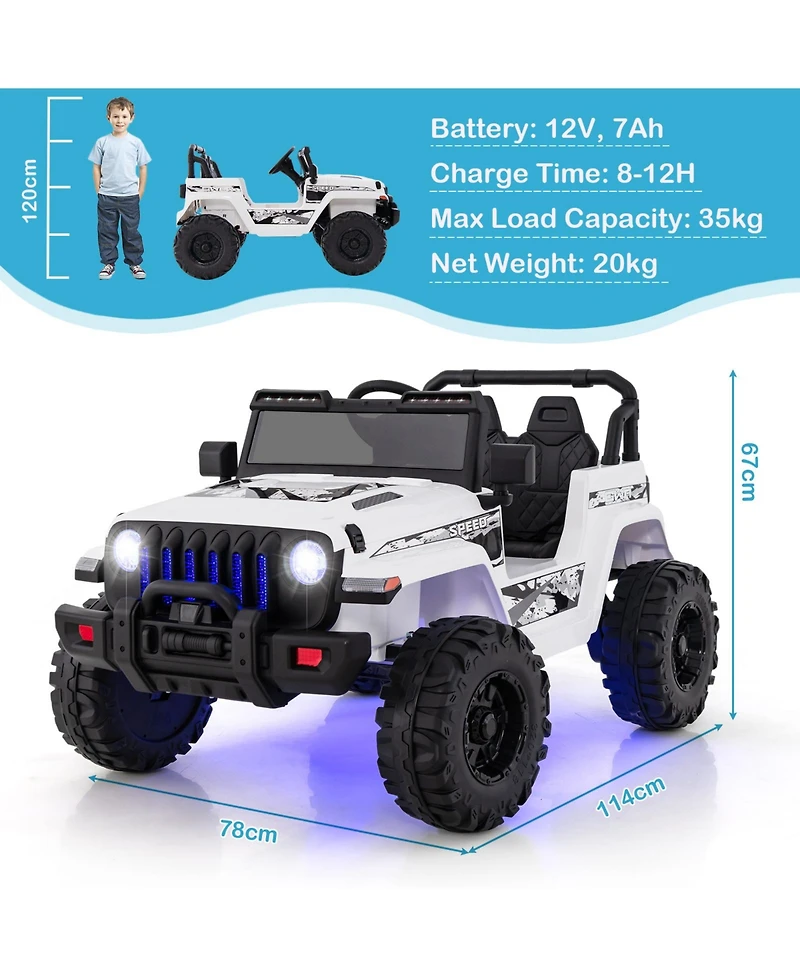 Akiudex 12V Kids Ride-On Jeep Car with 2.4G Remote Control