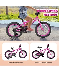 16 Inch Kids Bike for Ages 4-7 with Adjustable Handlebar and Removable Training Wheels