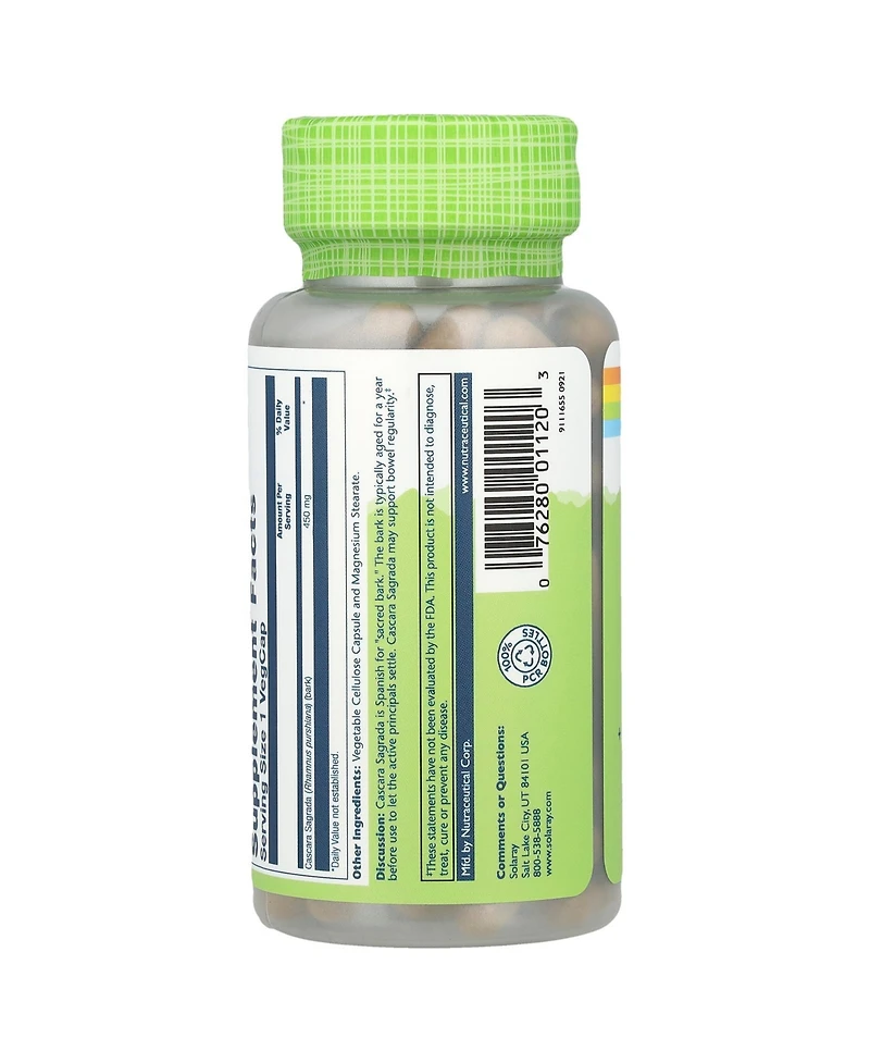 Solaray True Herbs Cascara Sagrada 450 mg