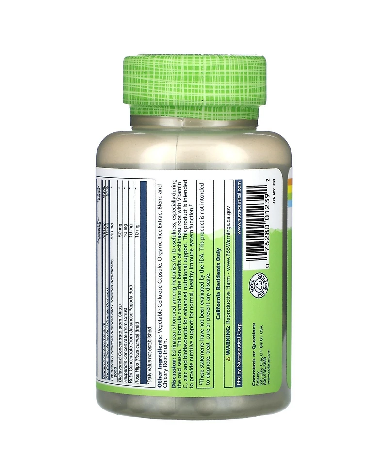 Solaray True Herbs Echinacea Vitamin C & Zinc