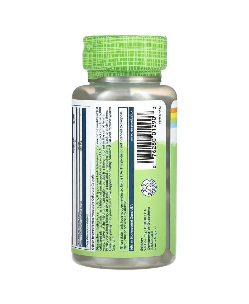Solaray True Herbs Garlic Parsley 530 mg