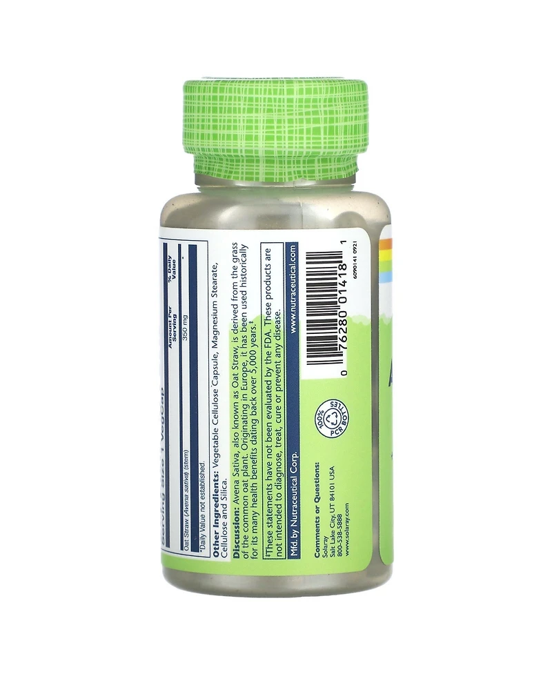 Solaray True Herbs Avena Sativa 350 mg - 100 Vegcaps