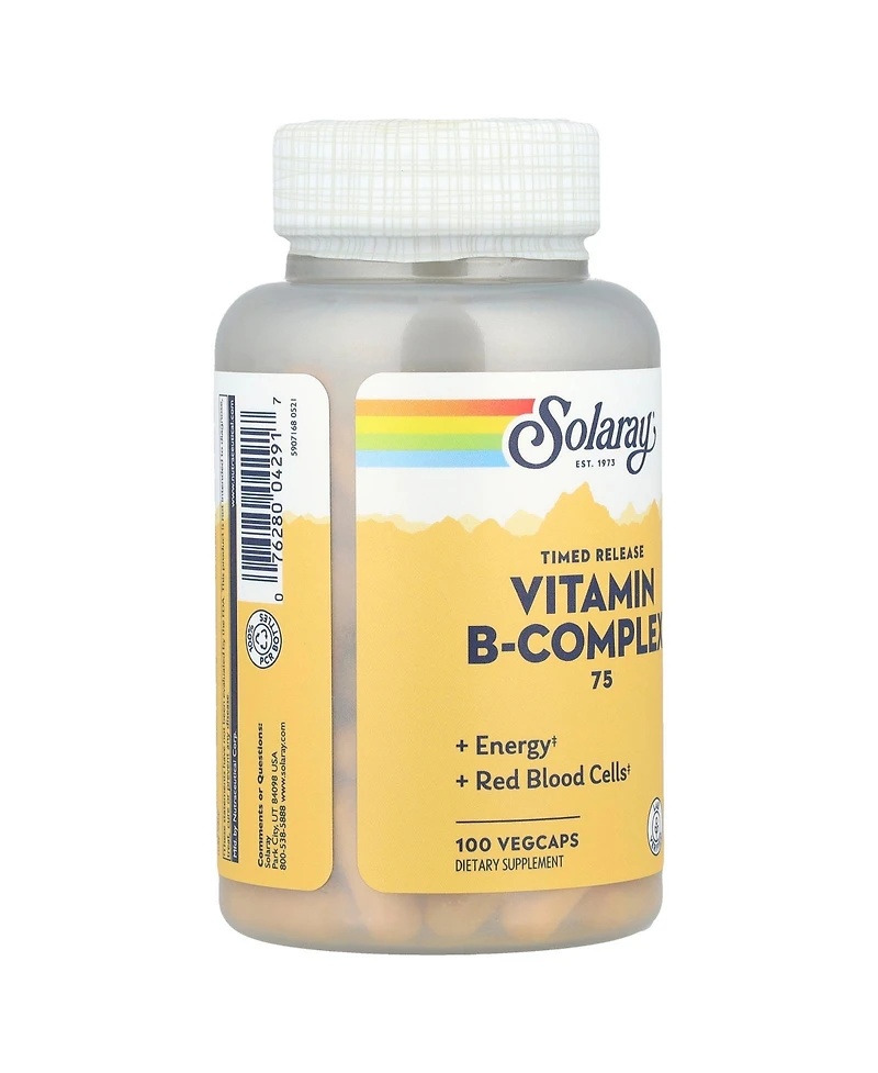 Solaray Vitamin B-Complex 75 Timed Release - 100 VegCaps