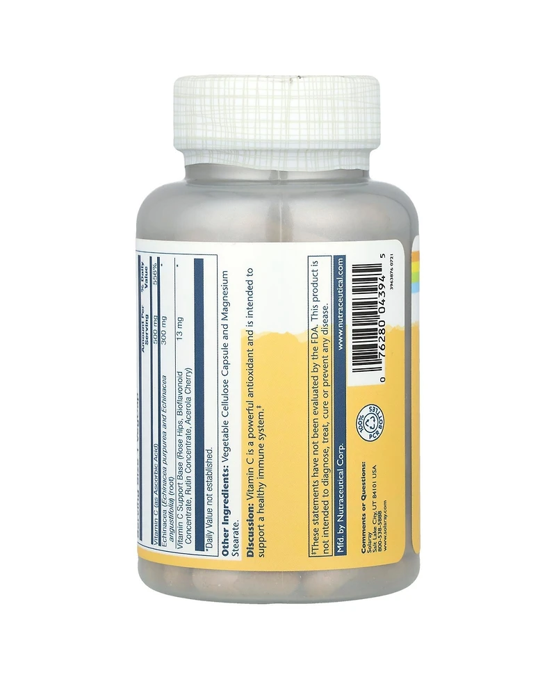 Solaray Vitamin C Echinacea - 120 VegCaps