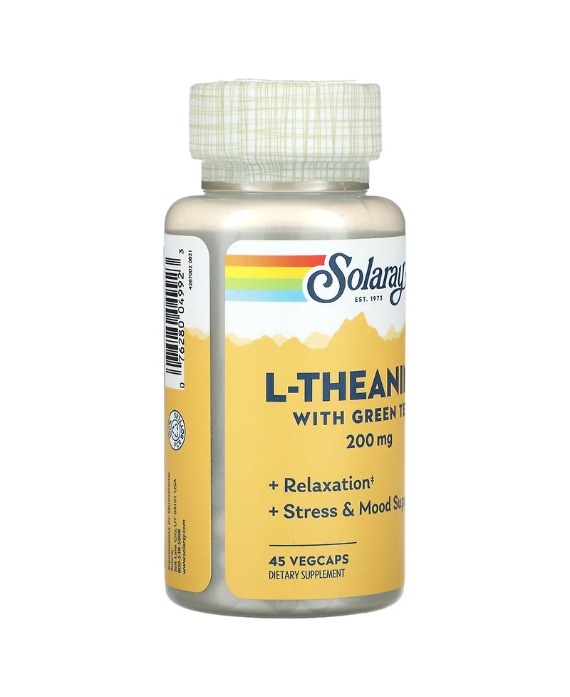 Solaray L-Theanine With Green Tea 200 mg