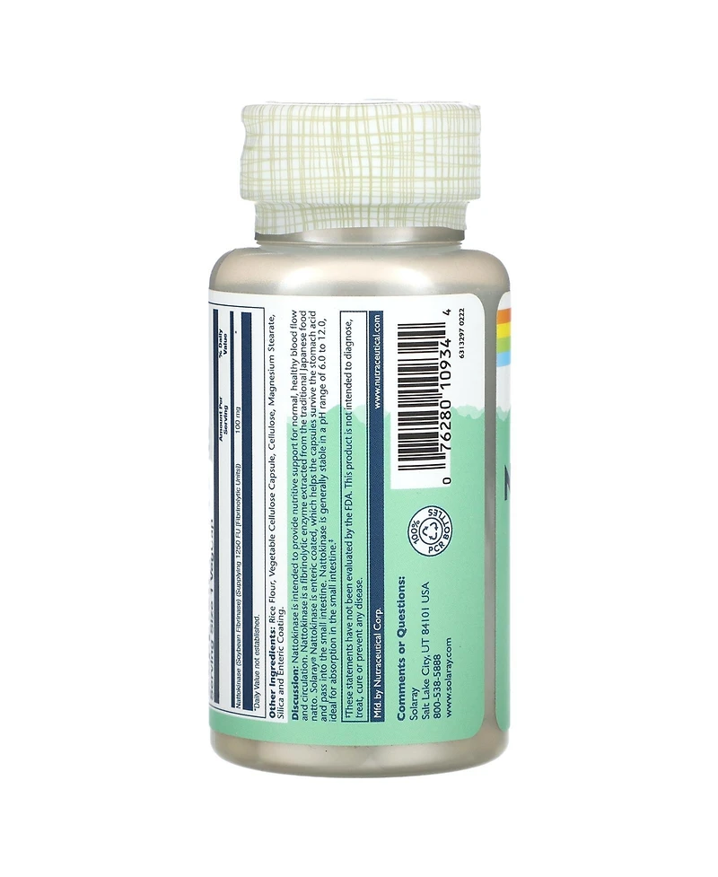 Solaray Nattokinase 100 mg 1 250 Fu