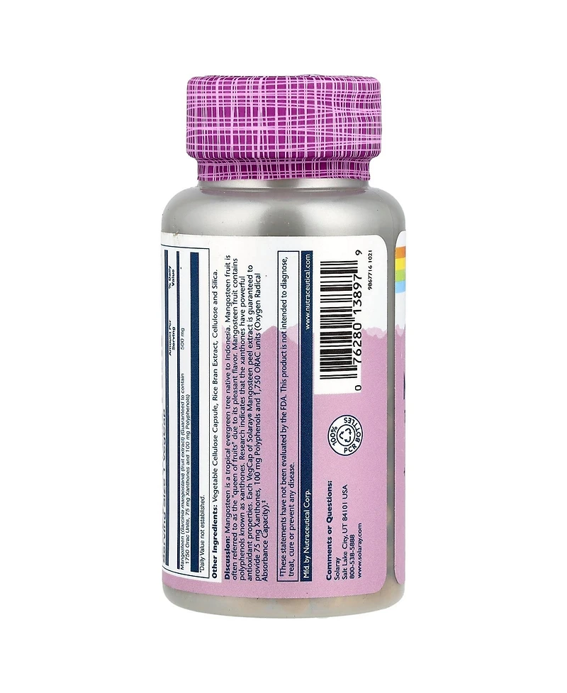 Solaray Vital Extracts Mangosteen 500 mg - 60 VegCaps