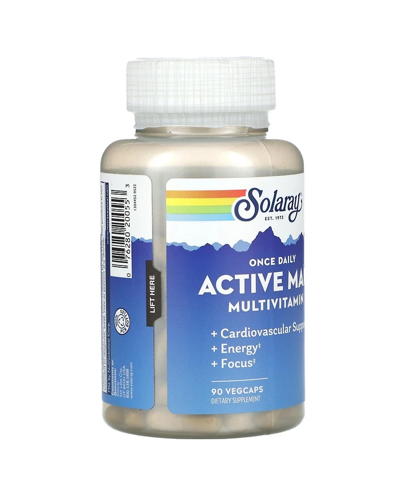 Solaray Once Daily Active Man Multivitamin - 90 VegCaps