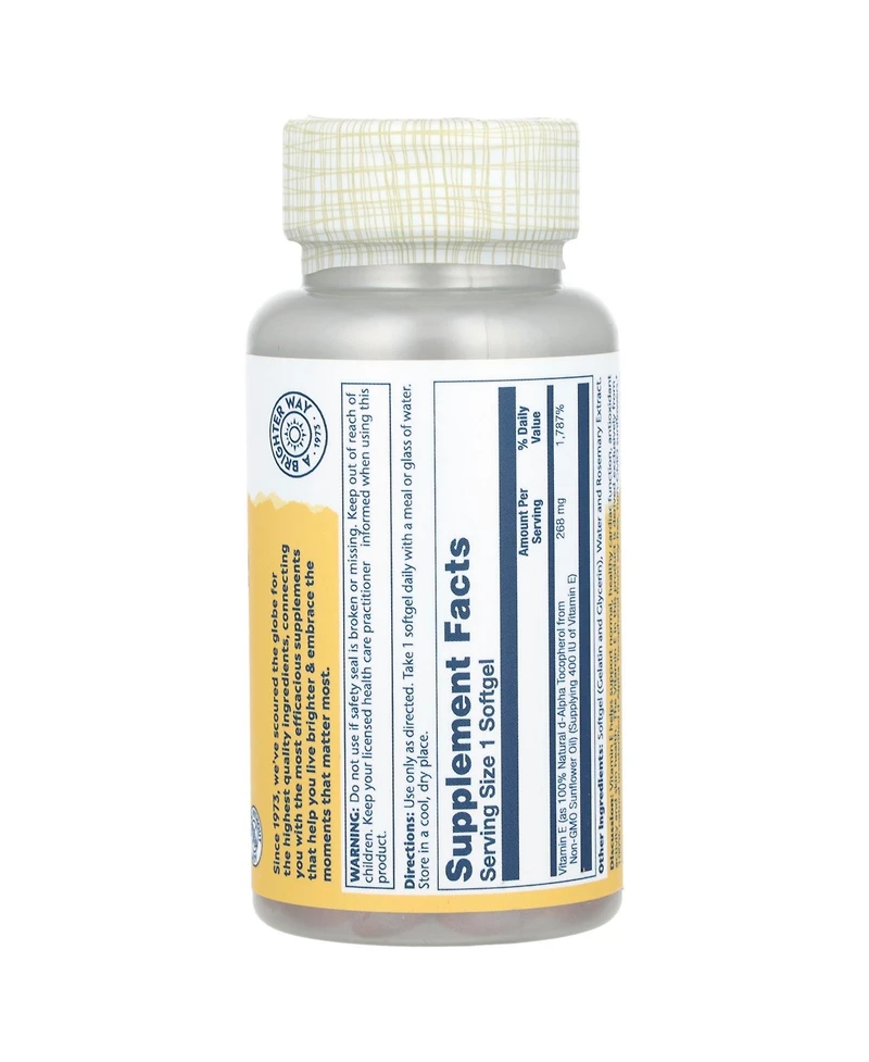 Solaray Sunflower Vitamin E 268 mg