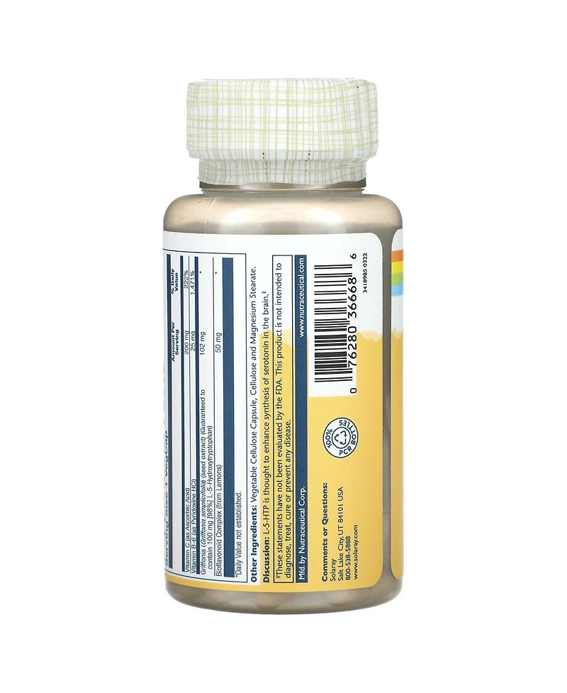 Solaray 5-htp with Vitamin C & B-6 100 mg