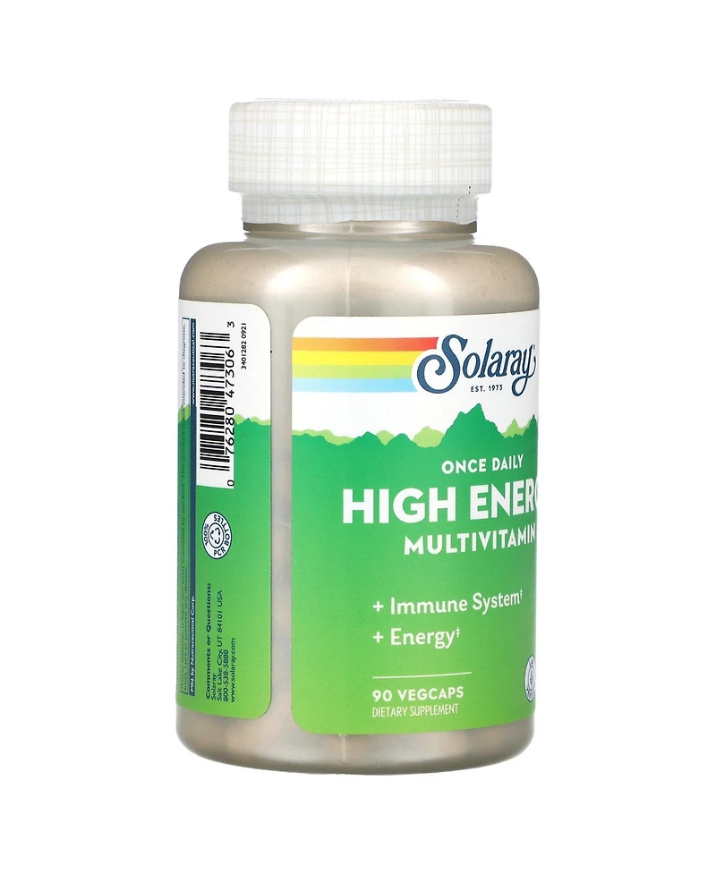 Solaray - Once Daily High Energy W/O Iron, 90 capsules