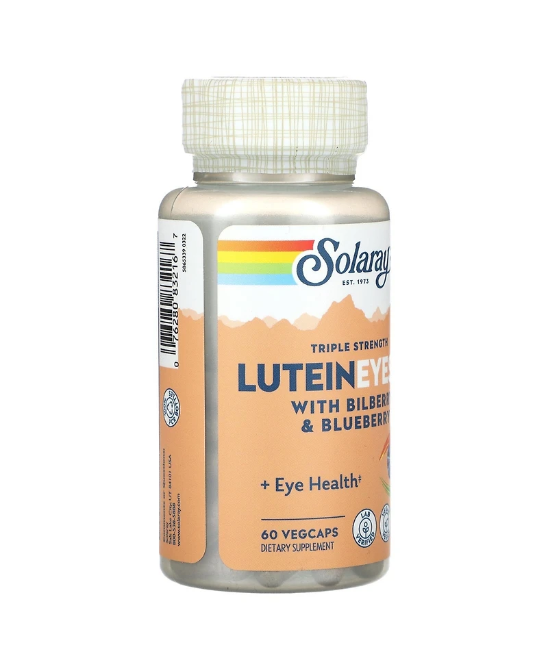 Solaray LuteinEyes 18 With Bilberry & Blueberry Triple Strength