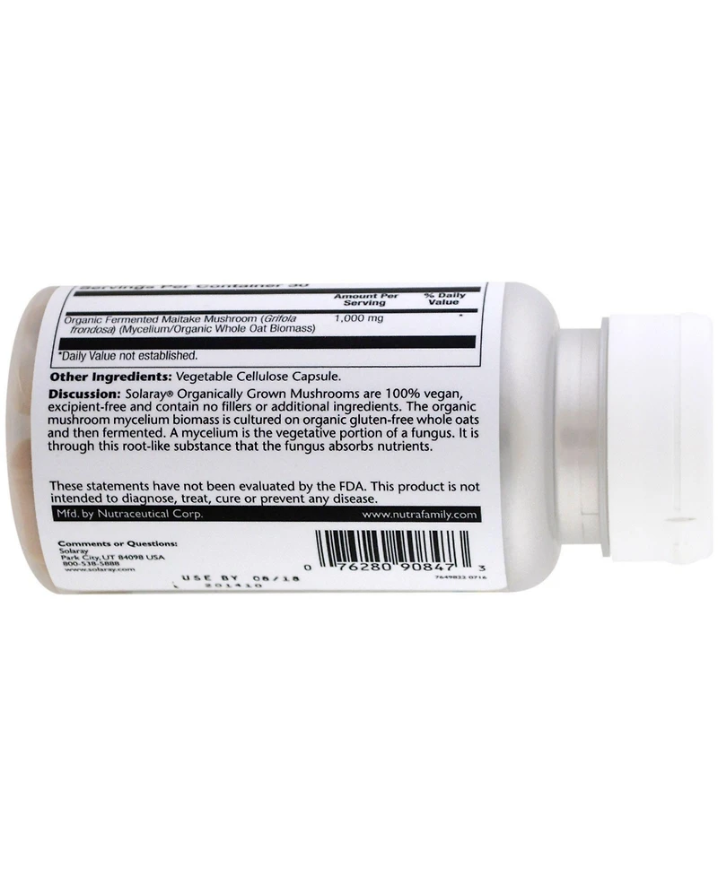 Solaray Organic Fermented Maitake Mushrooms