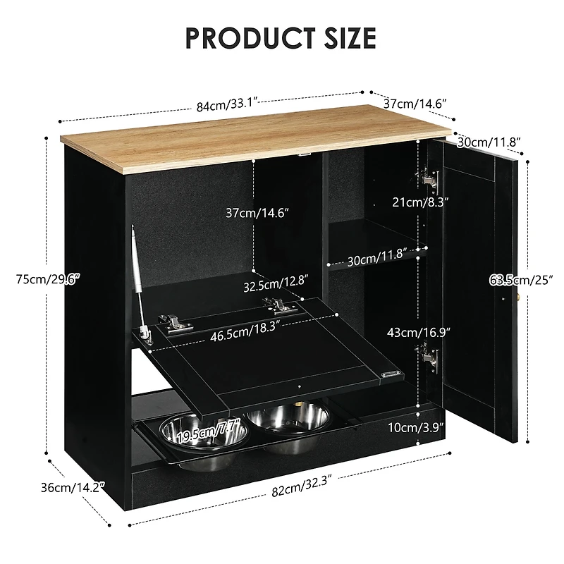 Casainc Storage Cabinets with Feeding station 2 lockers side hooks