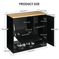 Casainc Storage Cabinets with Feeding station 2 lockers side hooks