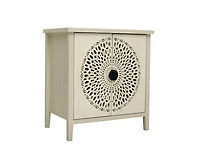 Casainc Hollow-Carved 2 Door Accent Cabinet Sideboard Buffet Storage Cabinet with Adjustable Shelf