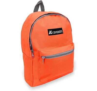Basic Backpack, Tangerine, One Size