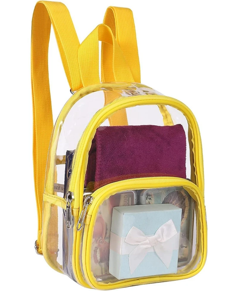 Clear Mini Backpack Stadium Approved for Little Boys & Girls, Transparent Backpack for Concert, Festival, Sport Events