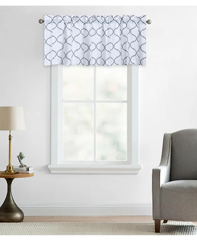Kate Auroras Trellis Lattice Rod Pocket Valance - 56 in. W x 18 L
