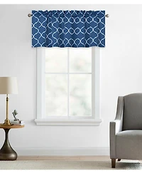 Kate Auroras Trellis Lattice Rod Pocket Valance - 56 in. W x 18 L