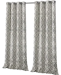 Kate Aurora Living 2 Pack Reversible Geometric Room Darkening Grommet Curtains - 38 in. W x 84 L, Lavender/Purple
