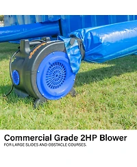 JumpOrange 2 Hp Blue Inflatable Blower - 14G, Stackable Design, 25ft Cord for Quick Setup