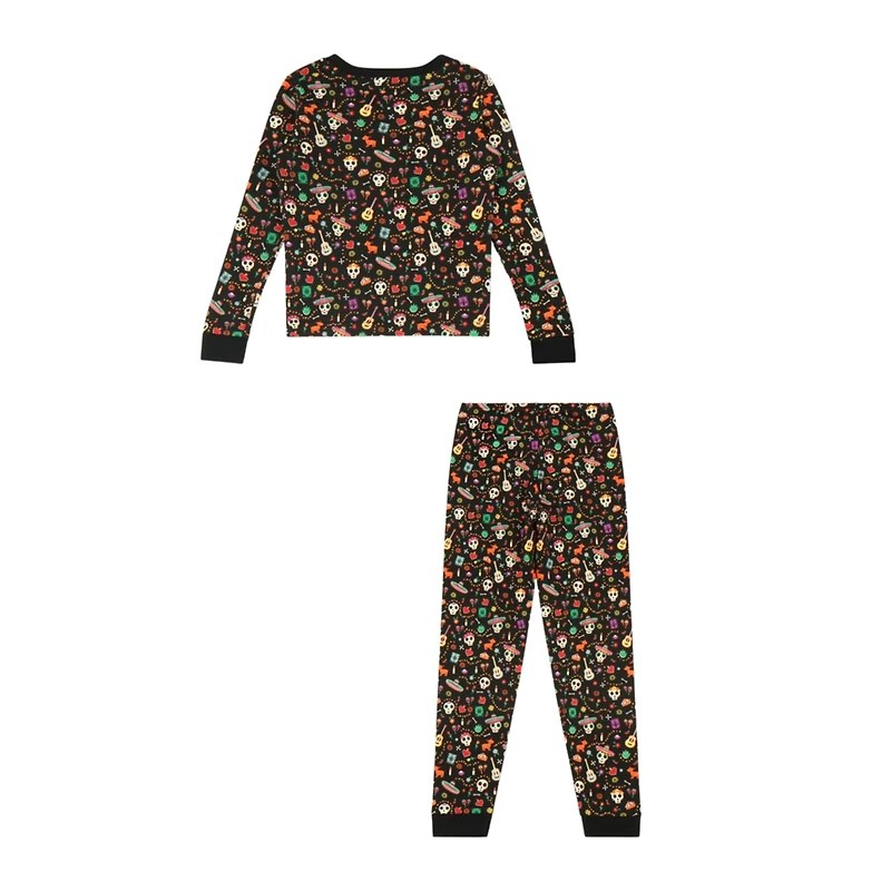 Mixed Up Clothing Dia de los Muertos 2-Piece Set - Calaveras & Icons Print