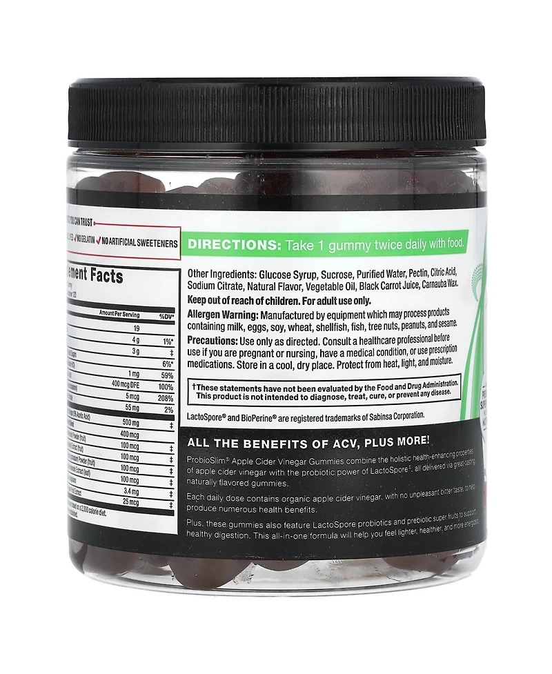 Force Factor ProbioSlim Keto Acv Gummies Apple