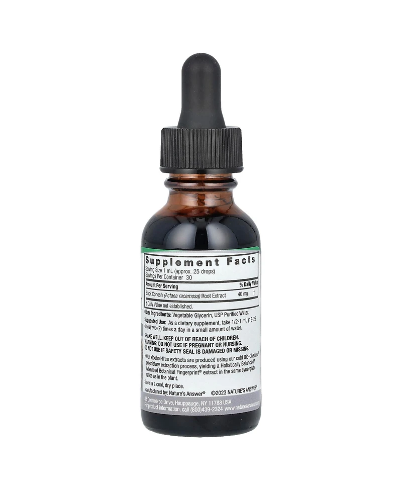 Nature's Answer Black Cohosh Extract Alcohol-Free 40 mg - 1 fl oz (30 ml)