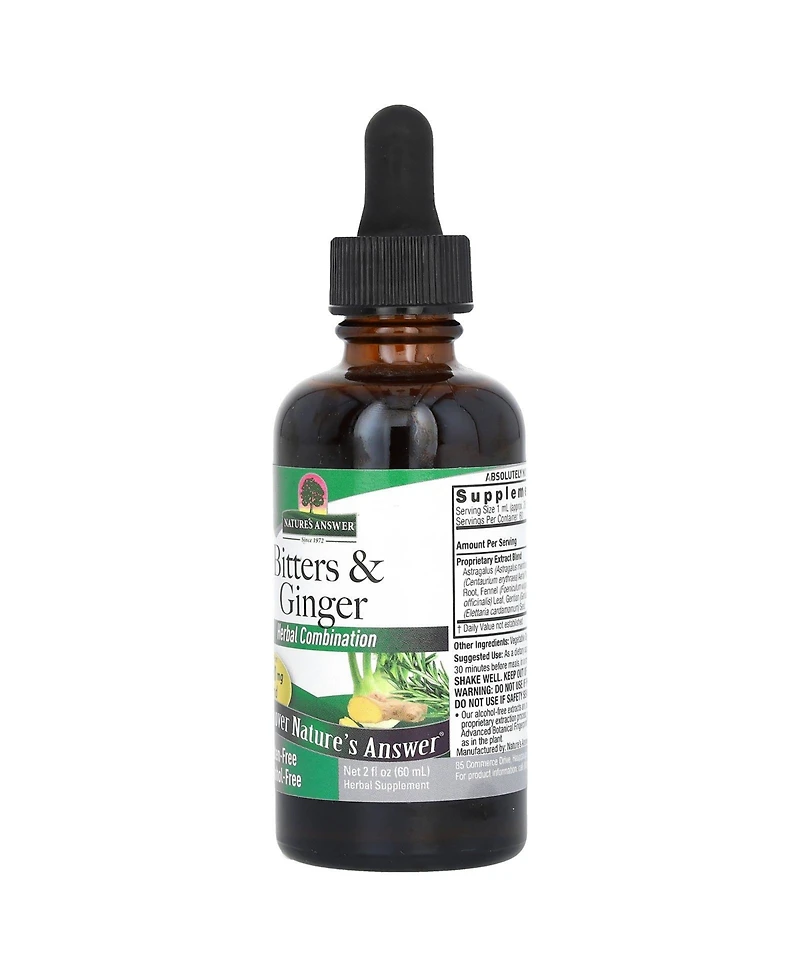 Nature's Answer Bitters & Ginger Alcohol-Free 1 000 mg